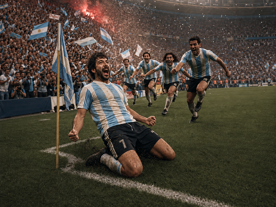 Show a knee-slide celebration