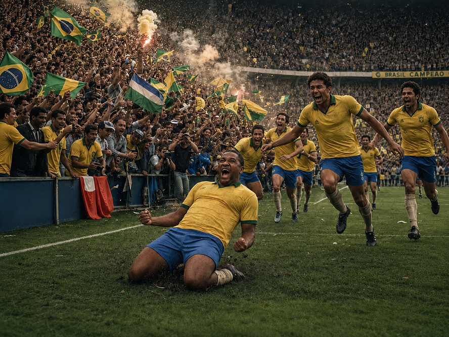 Show a knee-slide celebration